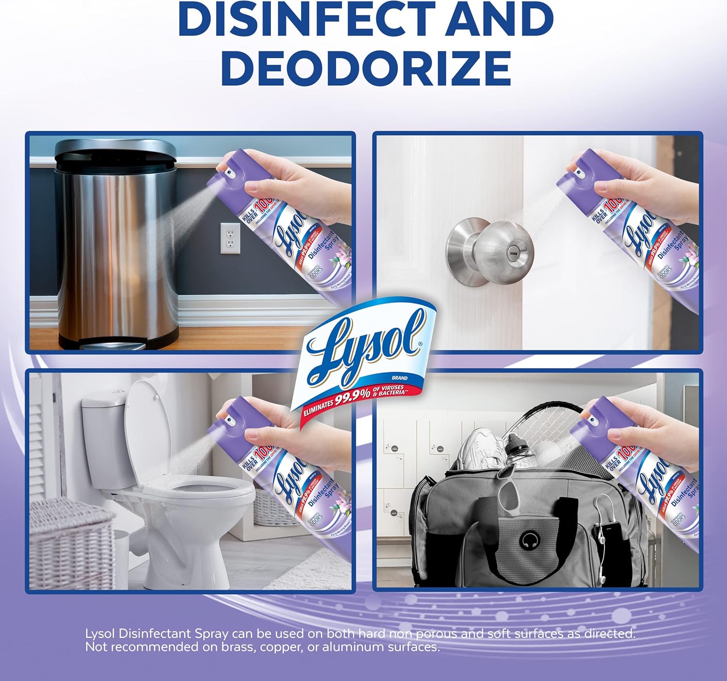 Lysol Disinfectant Spray, Sanitizing And Antibacterial Spray, For Disinfecting And Deodorizing, Early Morning Breeze, 19 Fl Oz (Pack Of 2), Packaging May Vary