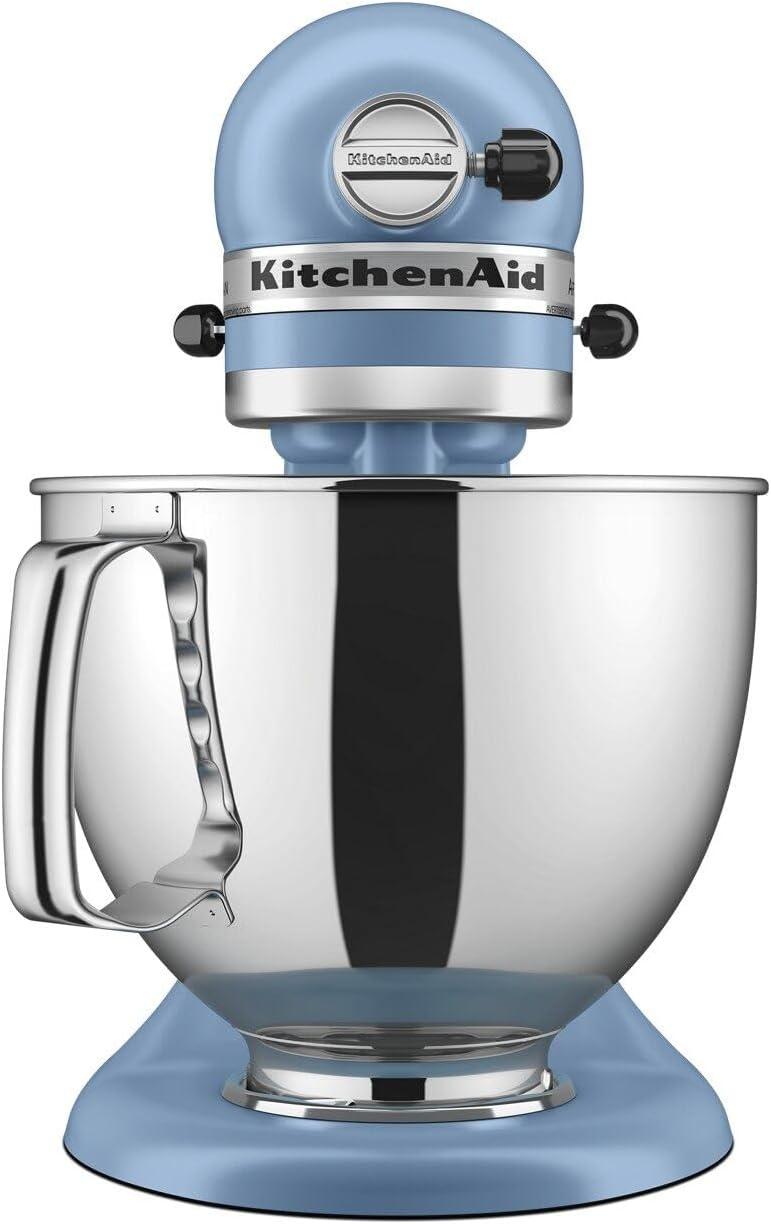 KitchenAid Artisan Series 5 Quart Tilt Head Stand Mixer with Pouring Shield KSM150PS, Removable bowl, Aqua Sky
