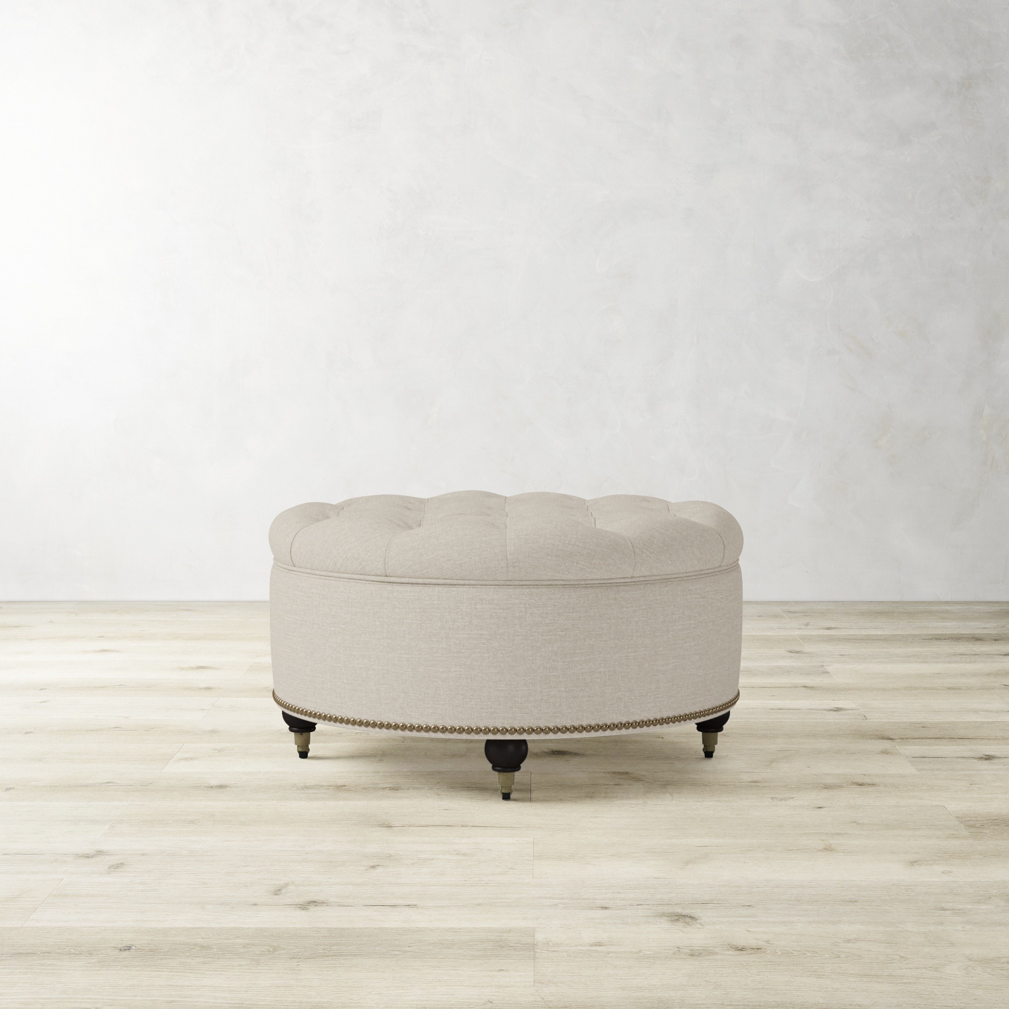 Soho Tufted Round Storage Ottoman (36