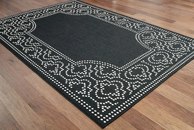 Marina 1247K Black Ivory Rug