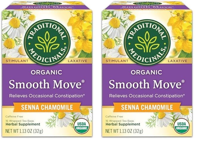 Traditional Medicinals Smooth Move, Helps Relieve Constipation Overnight, 16 Teabags