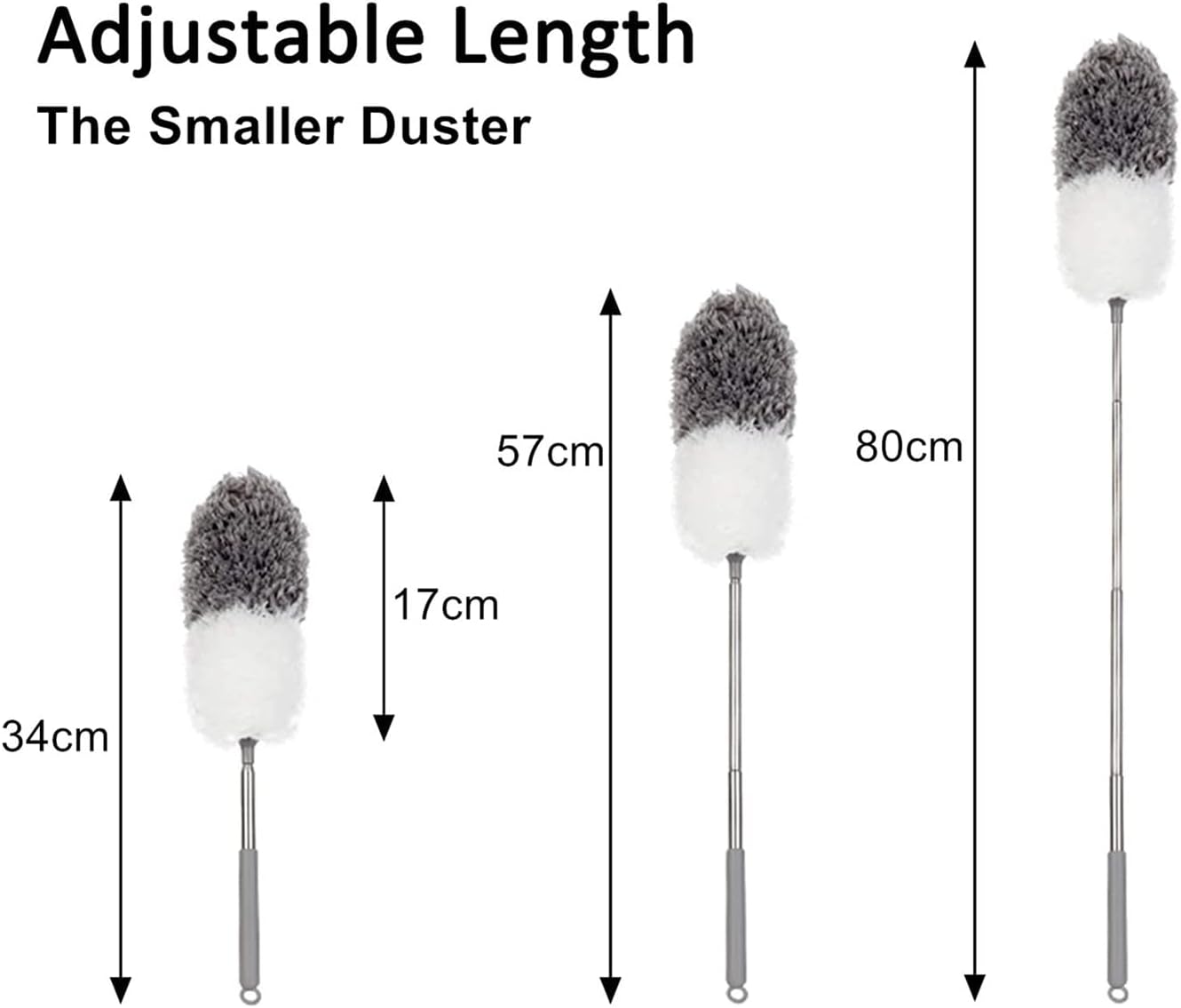 BOOMJOY Microfiber Feather Duster with Extendable Pole, 100
