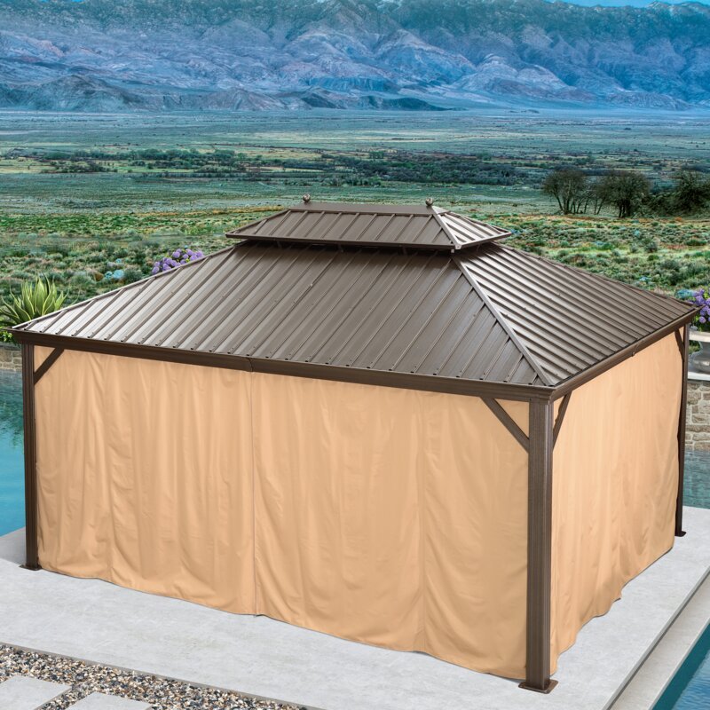 16 Ft. W x 12 FT. D Aluminum Patio Gazebo