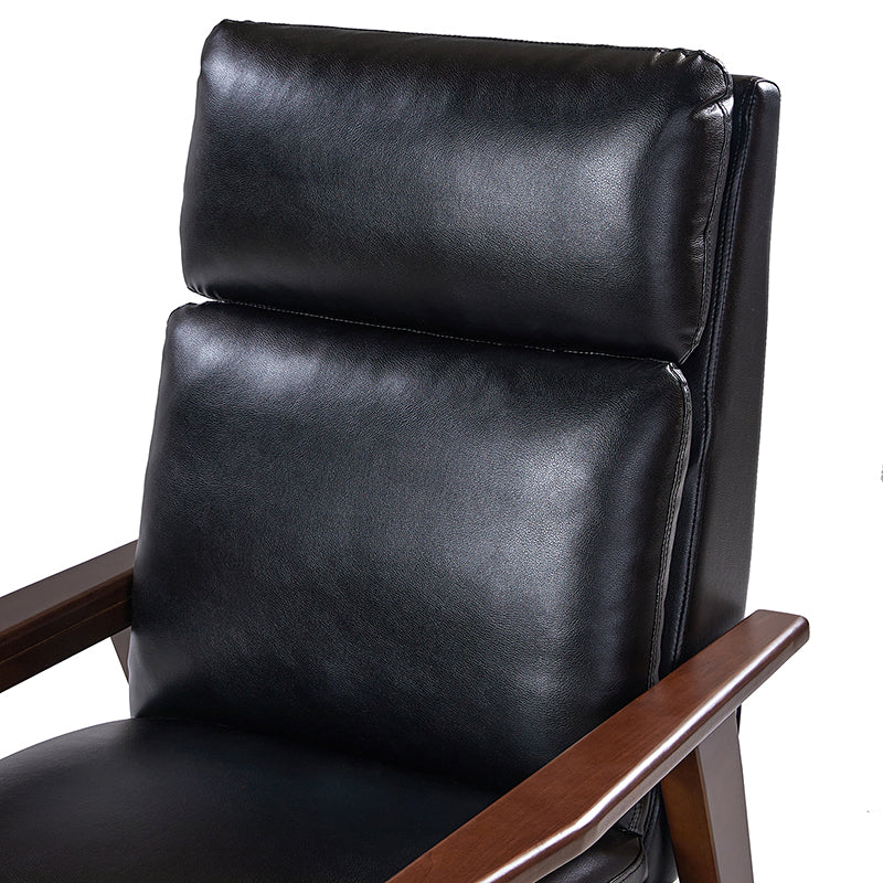 Rainer Timeless Elegance Faux Leather Solid Wood Recliner