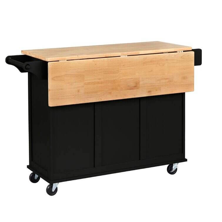 Wayfair® Hardy Solid Wood Kitchen Cart