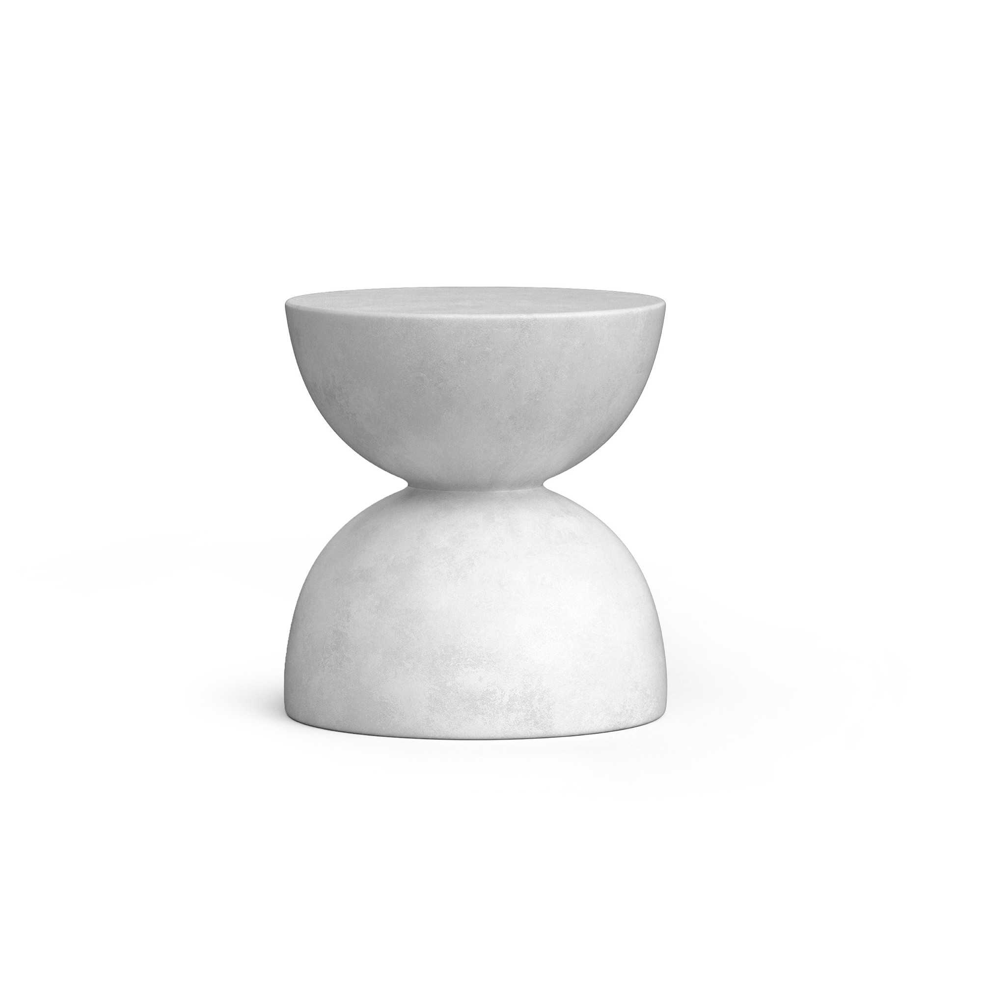 Claire Outdoor Concrete Hourglass Side Table (19.5