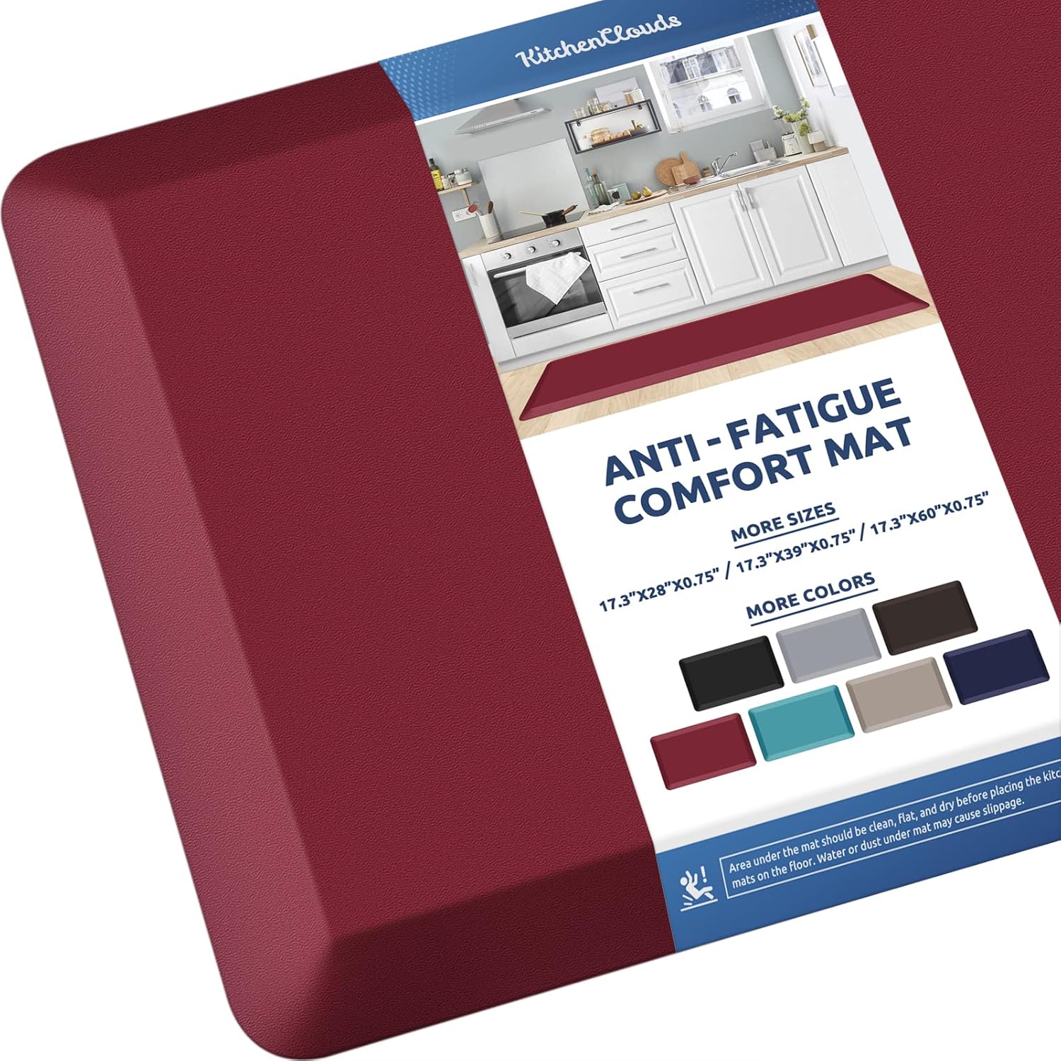 KitchenClouds Kitchen Mat Cushioned Anti Fatigue Rug 17.3