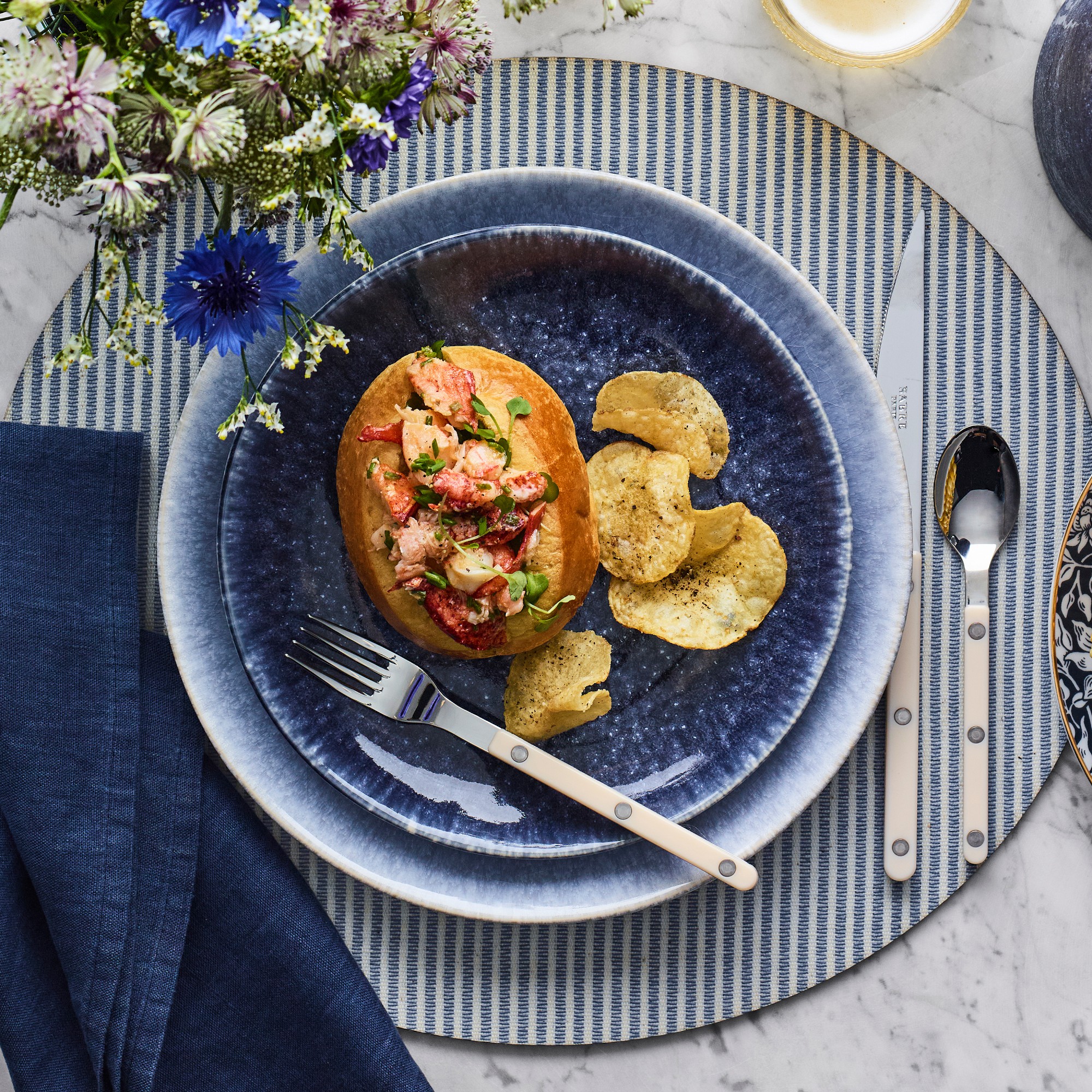 Cyprus Reactive Glaze Salad Plates