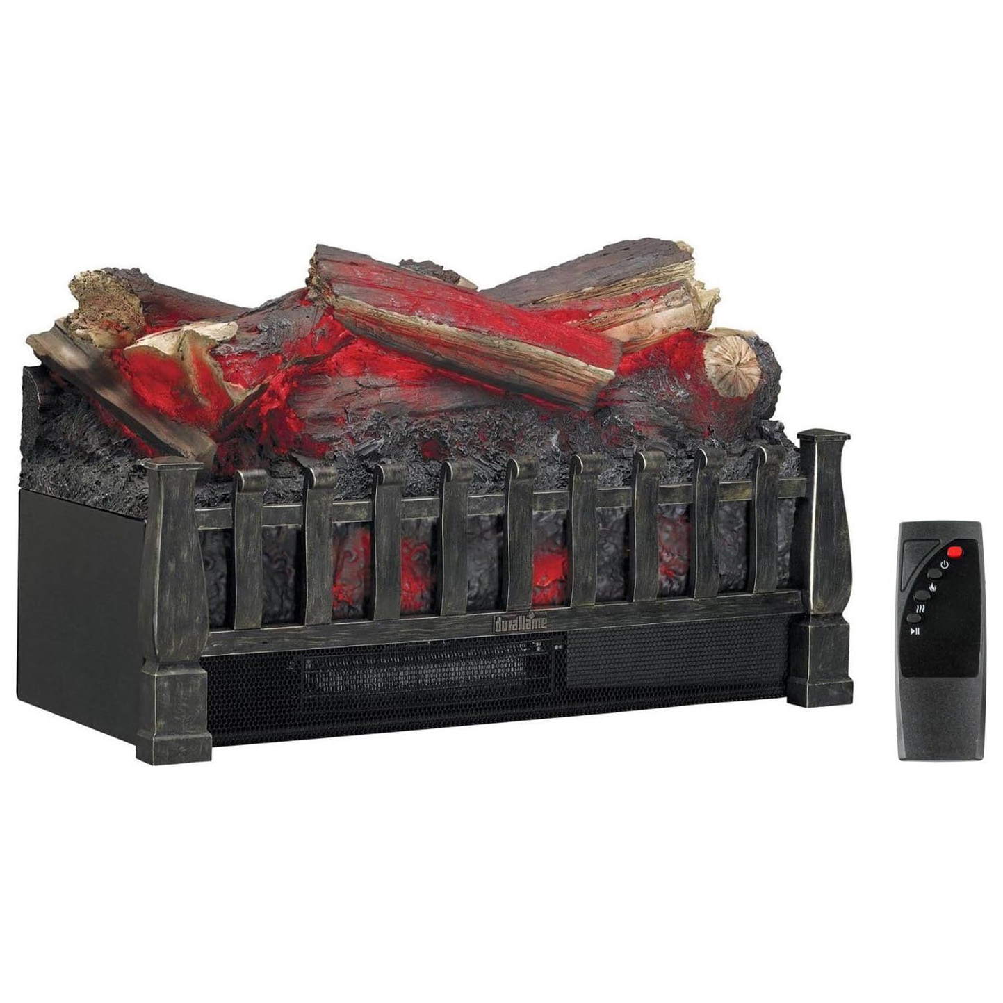 duraflame Electric Log Set 400 Sq Ft Heater, Faux Logs Insert with Lifelike Flames for Existing Fireplaces, Remote Control Included