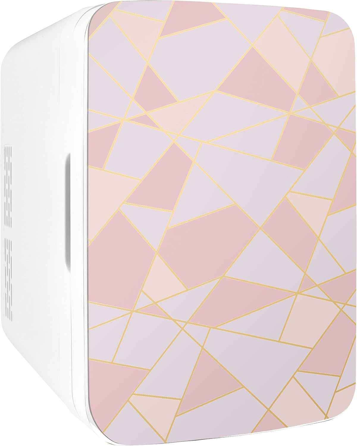 Cooluli 10L Mini Fridge for Bedroom - Car, Office Desk & College Dorm Room 12v Portable Cooler Warmer Food, Drinks, Skincare, Beauty Makeup AC/DC Small Refrigerator with Glass Front, 110 Volts, White