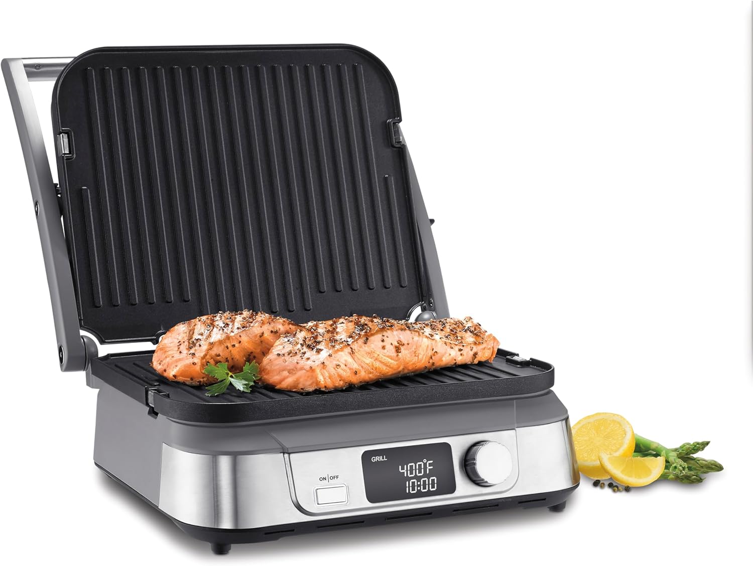 Cuisinart Panini Press, Stainless Steel Griddler, Sandwich Maker & More, 5-IN-1, GR-4NP1