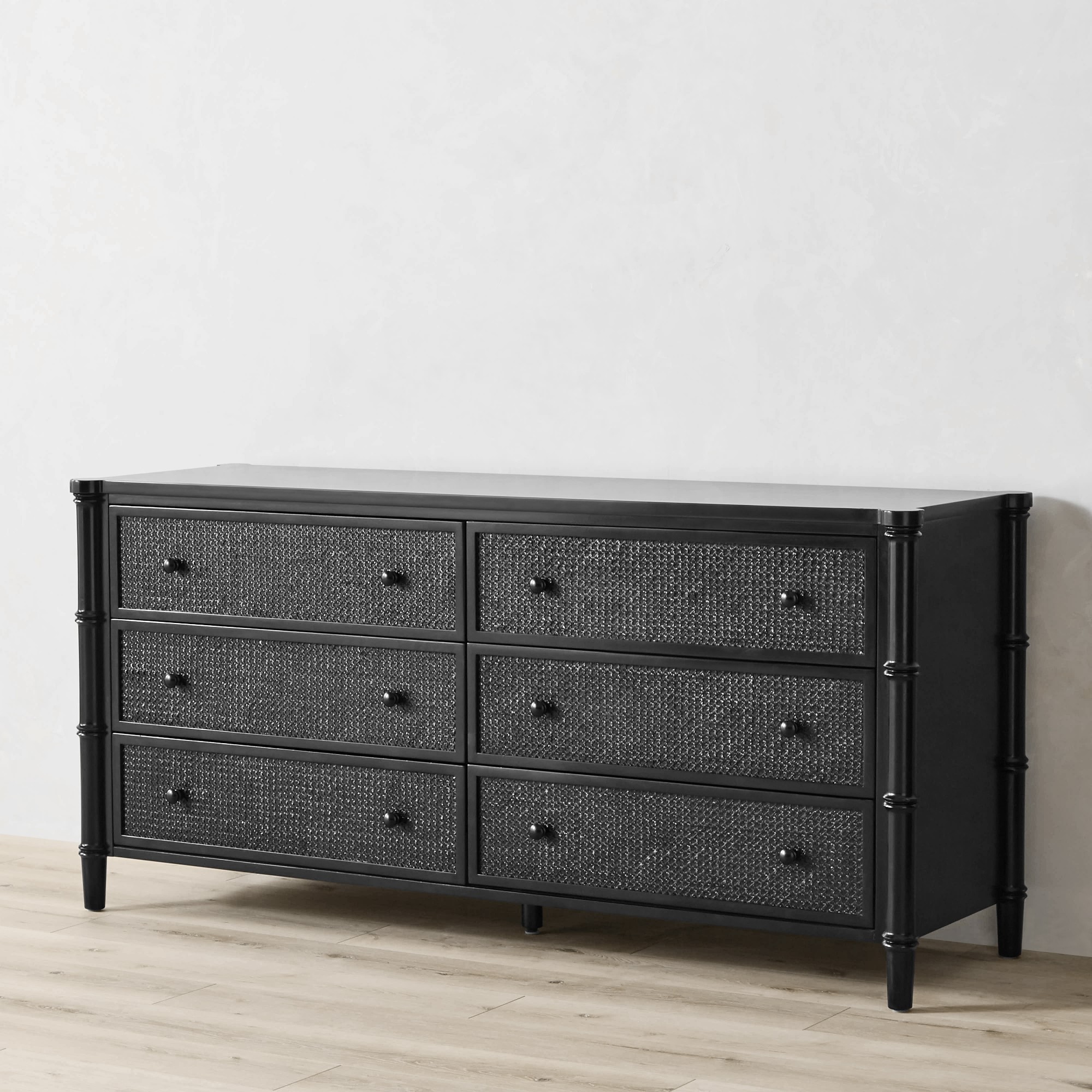 Cane 6-Drawer Dresser (68