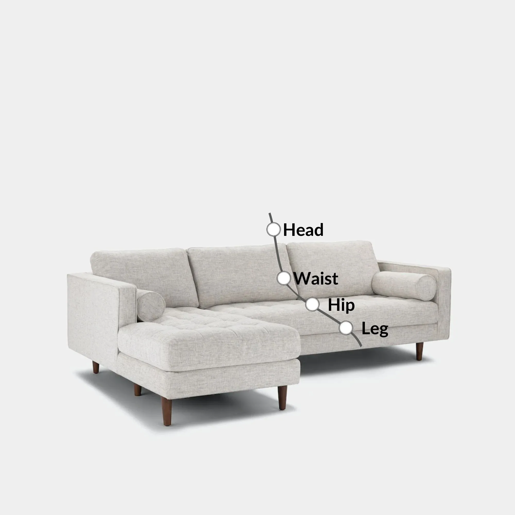 Castle Fabric Sectional Sofa