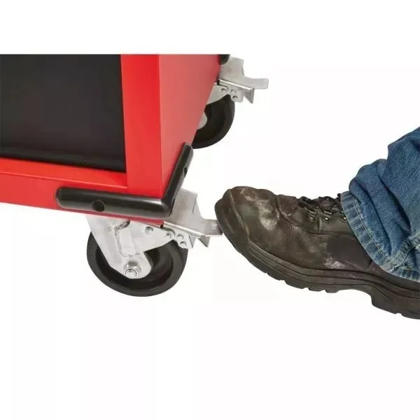 46 inches. Red/Black Textured 8-Drawer Roller Cabinet Toolbox