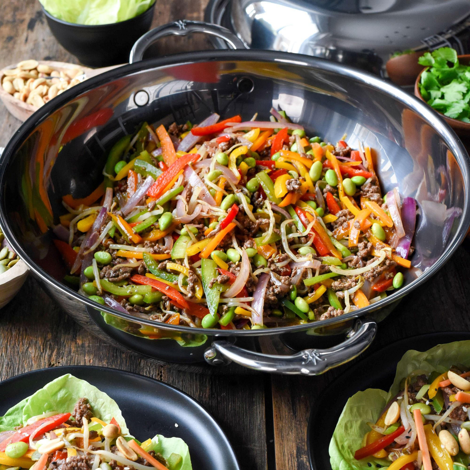 Hestan NanoBond® Titanium Stainless-Steel Wok with Lid, 14