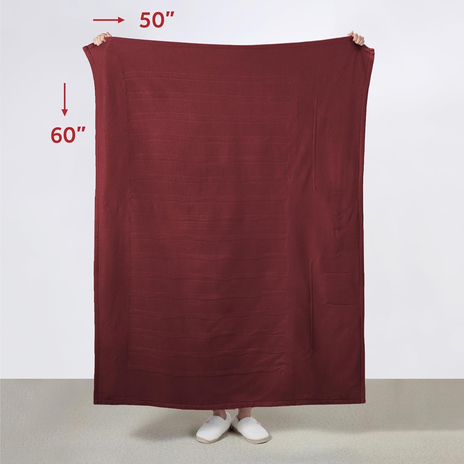 Sunbeam Royal Ultra Rodeen Blue Plaid Heated Personal Throw / Blanket, Cozy-Warm, Adjustable Heat Settings