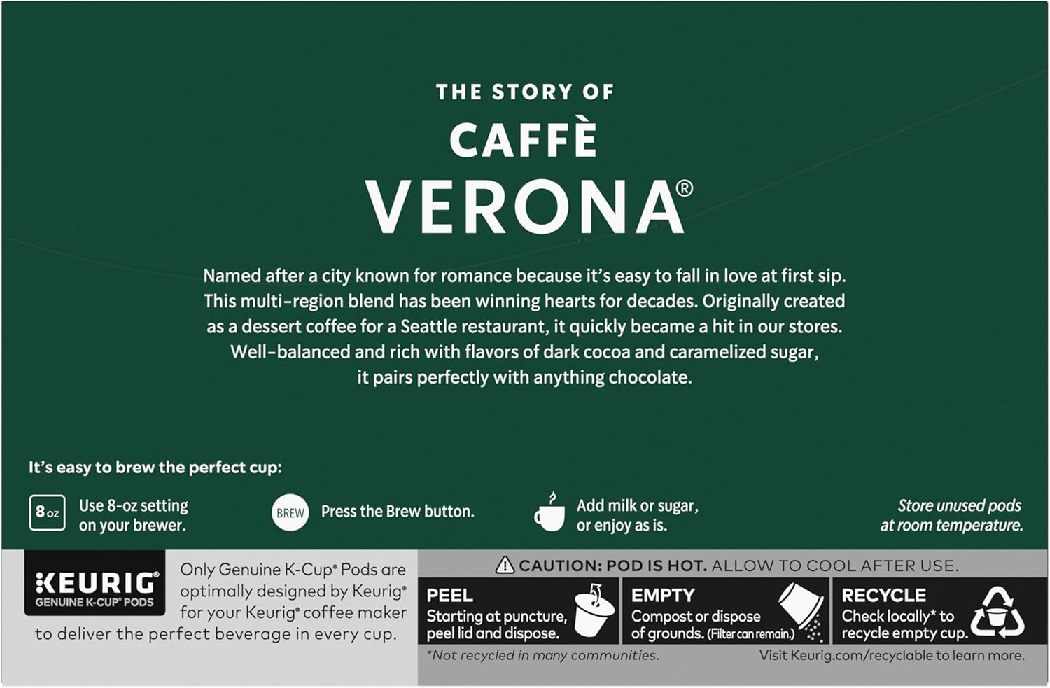 Starbucks K-Cup Coffee Pods, Dark Roast Coffee, French Roast for Keurig Brewers, 100% Arabica, 4 boxes (96 pods total)