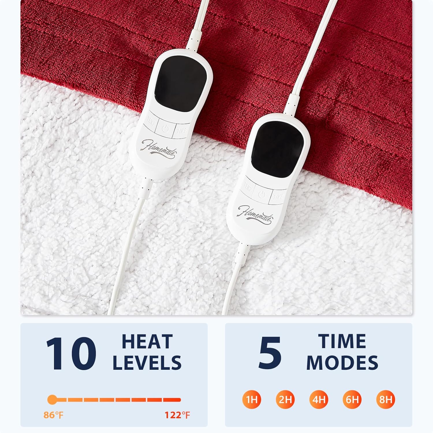 Homemate Heated Blanket Electric Throw - 50