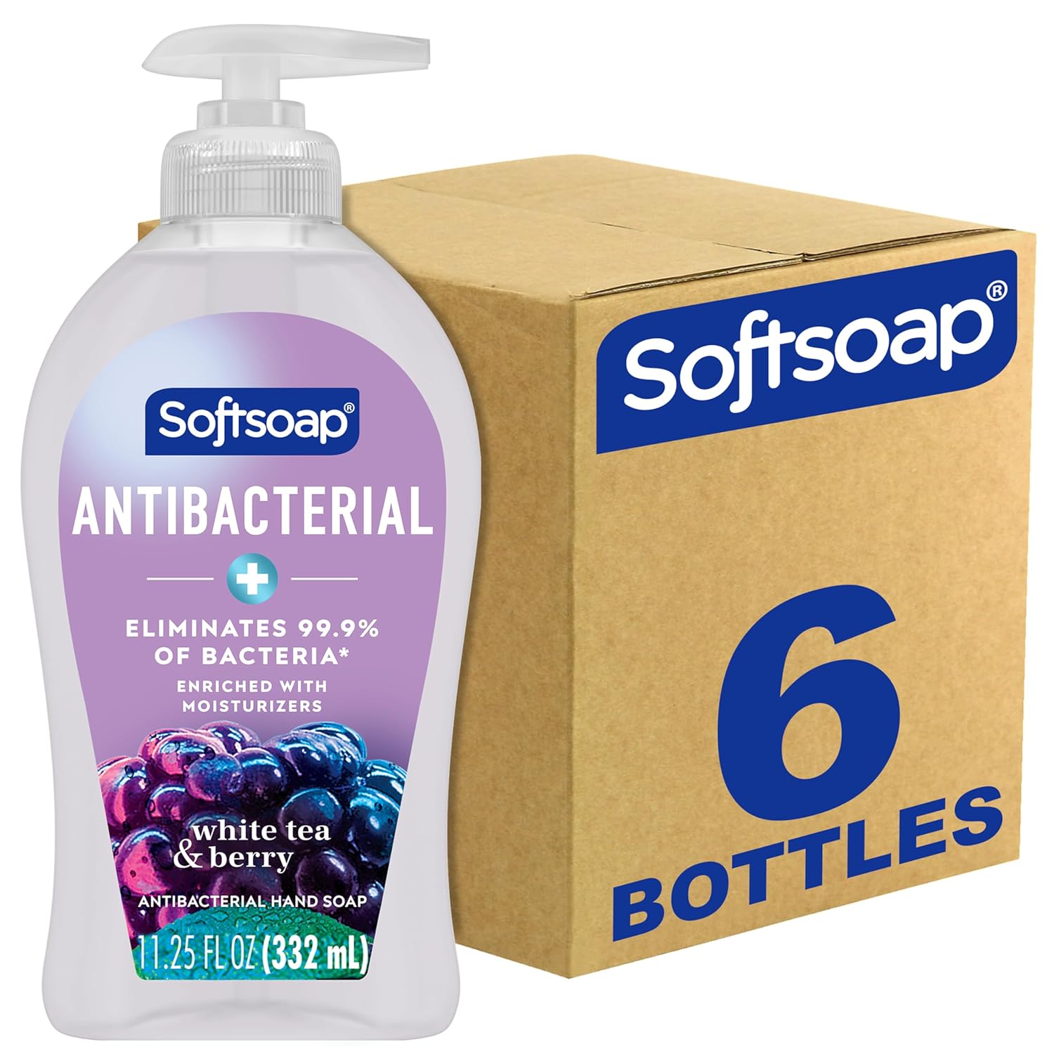 Softsoap Antibacterial Liquid Hand Soap, Fresh Citrus Scent Hand Soap, 11.25 Ounce, 6 Pack