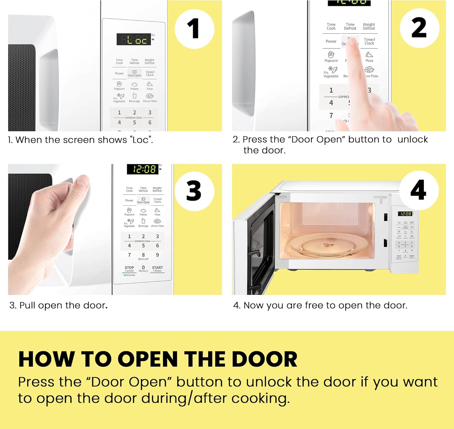 Comfee EM720CPL-PMB Countertop Microwave Oven with Sound On/Off, ECO Mode and Easy One-Touch Buttons, 0.7 Cu Ft, Black