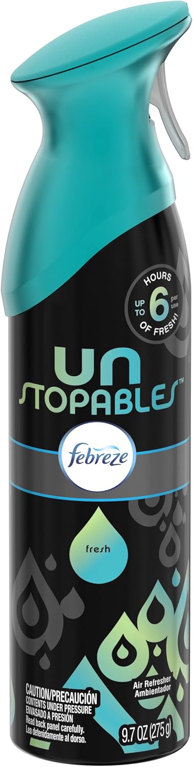 Febreze Unstopables Air Effects Odor-Fighting Air Freshener Fresh, 8.8 oz. Aerosol Can, Pack of 3