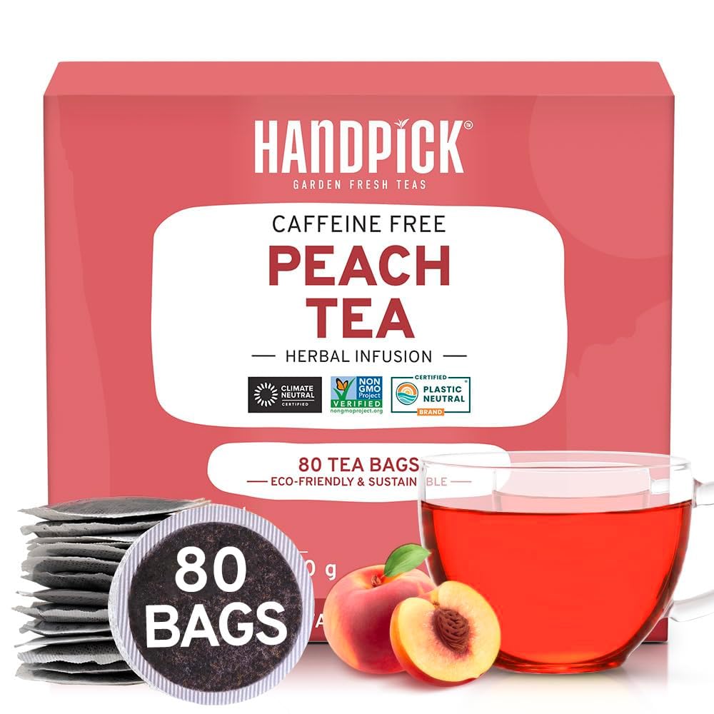 HANDPICK, Peppermint Tea, Eco-Conscious Tea Bags - 100 Count | Caffeine Free, Non-GMO | Minty, Fresh & Cool flavor | Direct From Source