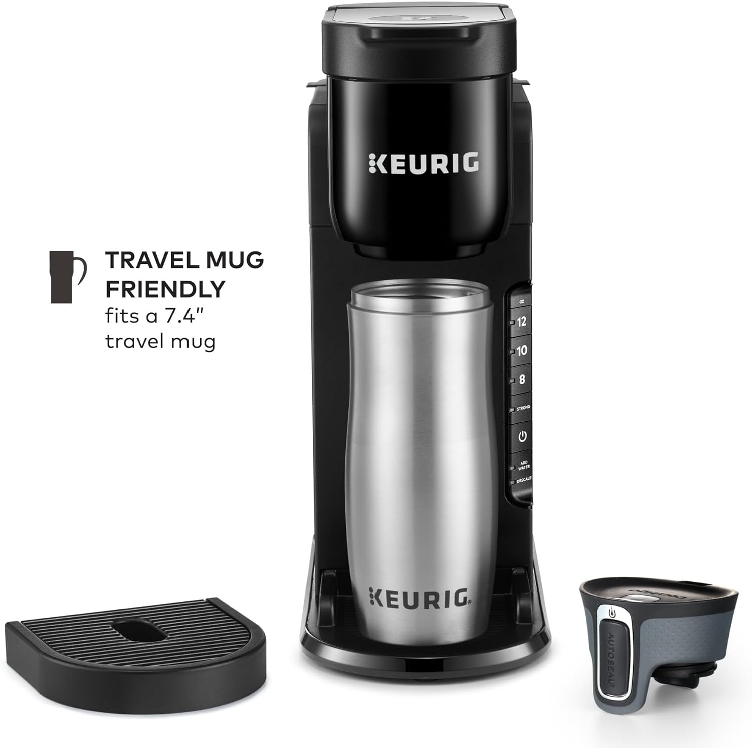 Keurig K-Express Single Serve K-Cup Pod Coffee Maker, 3 Brew Sizes, Strong Button Feature, 42oz Removable Reservoir, Black