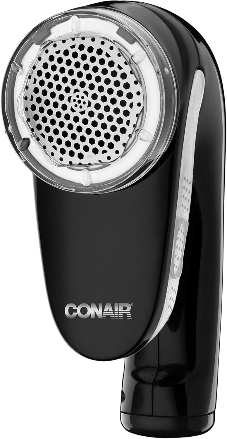 Conair Fabric Shaver and Lint Remover, Battery Operated Portable Fabric Shaver, White
