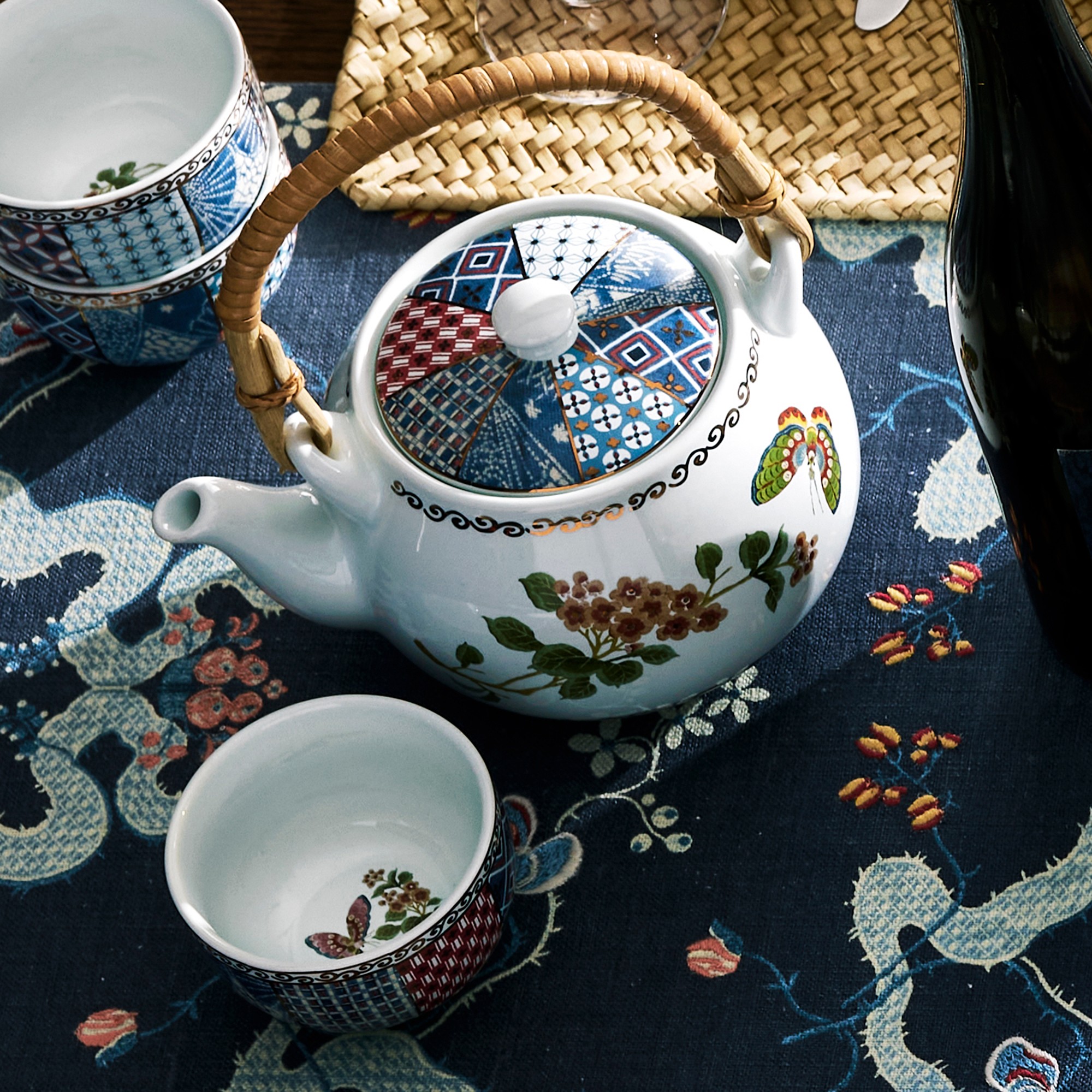 Embroidered Blossom Table Runner