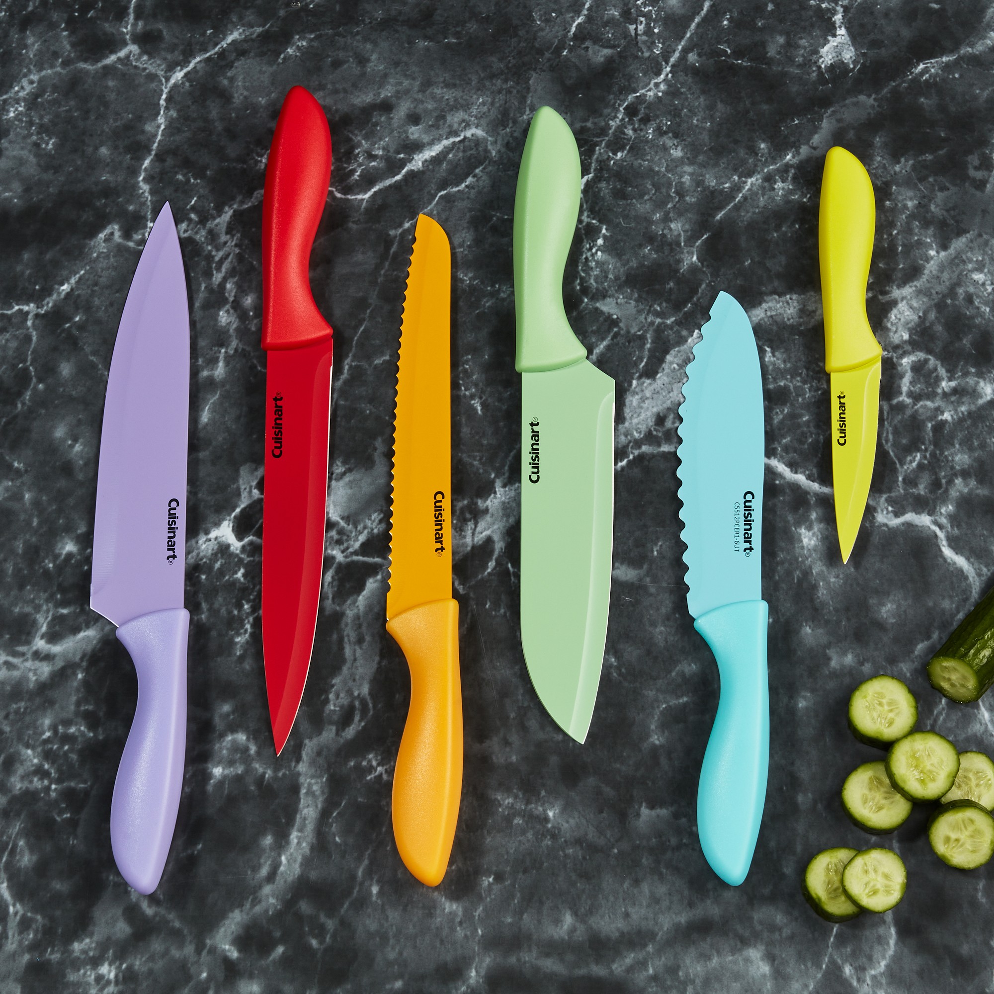 Cuisinart Color Ceramic Knives, Set of 12