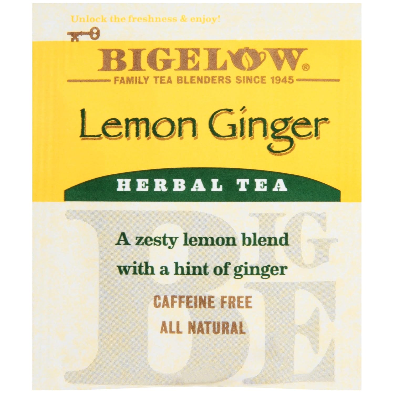 Bigelow Tea Lemon Ginger plus Probiotics Herbal Tea, Caffeine Free Tea with Lemon and Ginger, 18 Count Box (Pack of 6), 108 Total Tea Bags