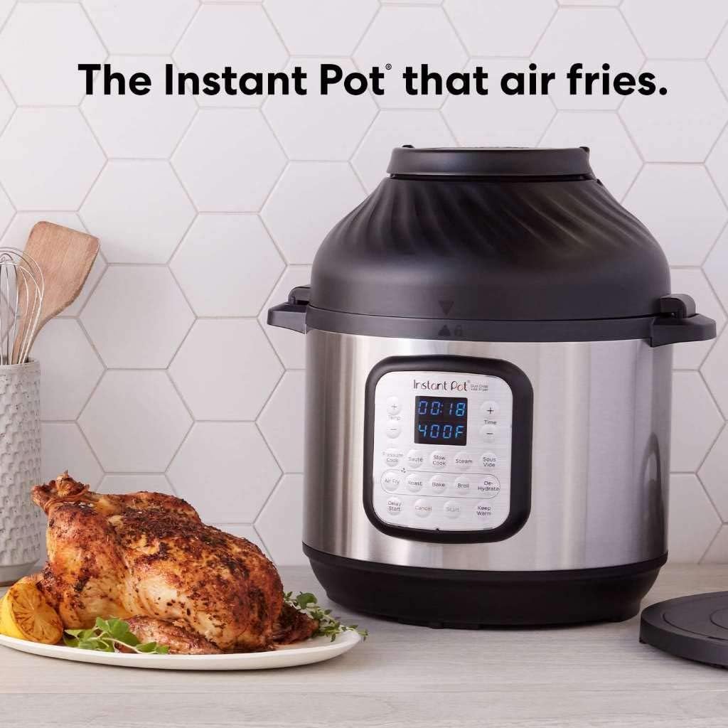Instant Pot Pro Crisp 11-in-1 Air Fryer and Electric Pressure Cooker Combo with Multicooker Lids that Air Fries, Steams, Slow Cooks, Sautés, Dehydrates, & More, Free App With Over 800 Recipes, 8 Quart