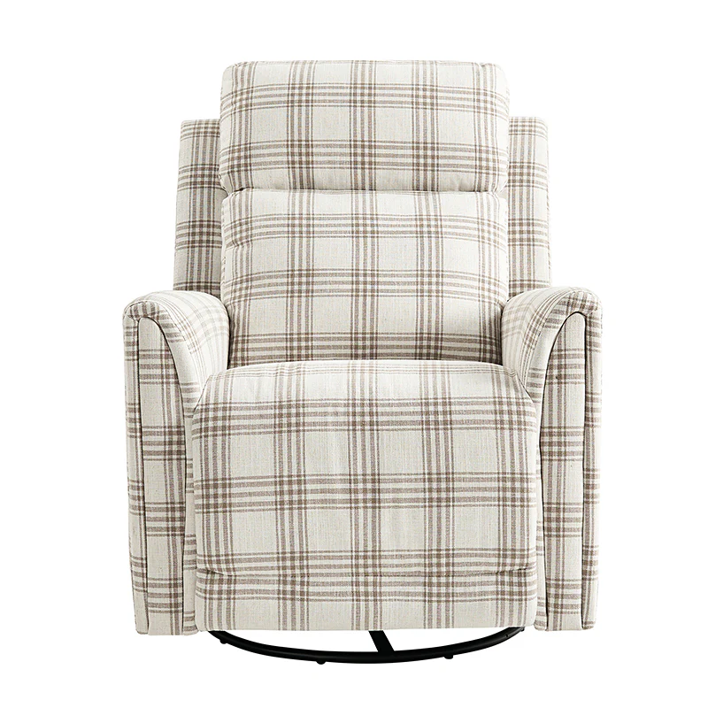 Alois Large Floral Swivel And Rocker Power Recliner With Adjustable Headrest