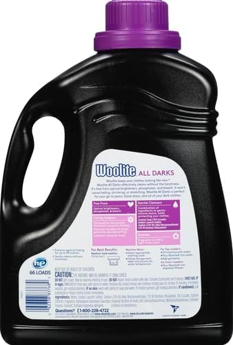 Woolite Darks Defense Liquid Laundry Detergent, Woolite Dark, Laundry Detergent, 66 Loads, 100 Fl Oz, HE & Regular Washers, Packaging May Vary