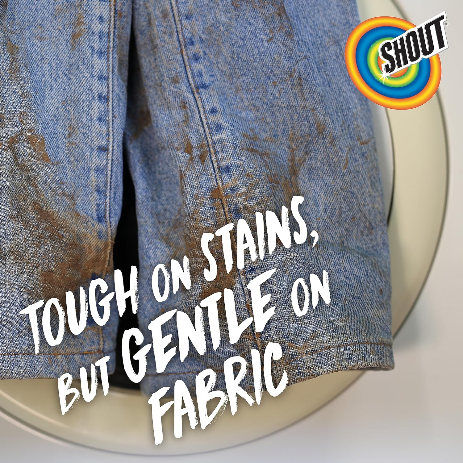 Shout Advanced Stain Remover Brush, Ultra Concentrated Gel with Built-In Scrubber Brush for Deep Set-In Stains, 8.7Oz