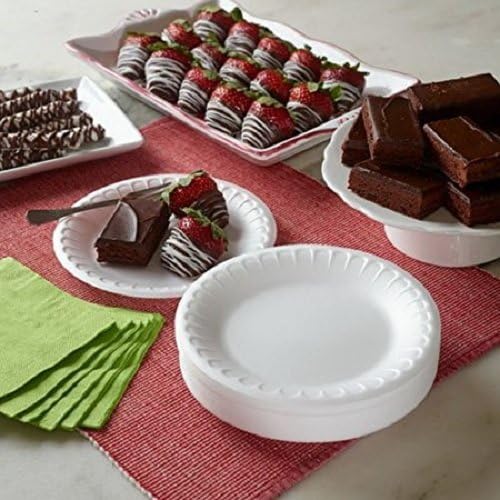 Hefty Everyday 9 Inch Foam Plates, White, 45 Count (Pack of 1)