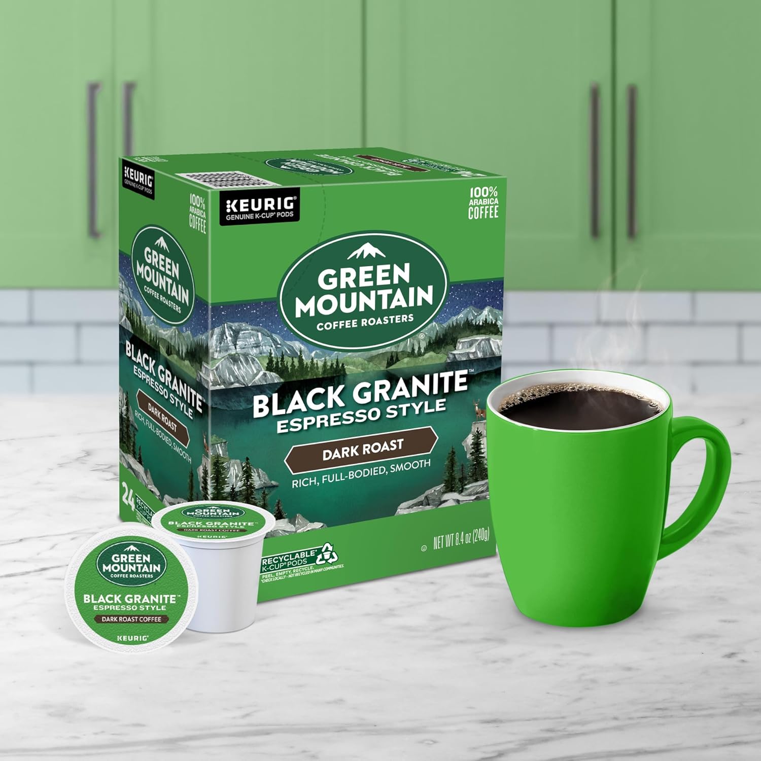 Green Mountain Coffee Roasters Dark Magic Keurig Single-Serve K-Cup Pods, Dark Roast Coffee, 72 Count (6 Packs of 12)