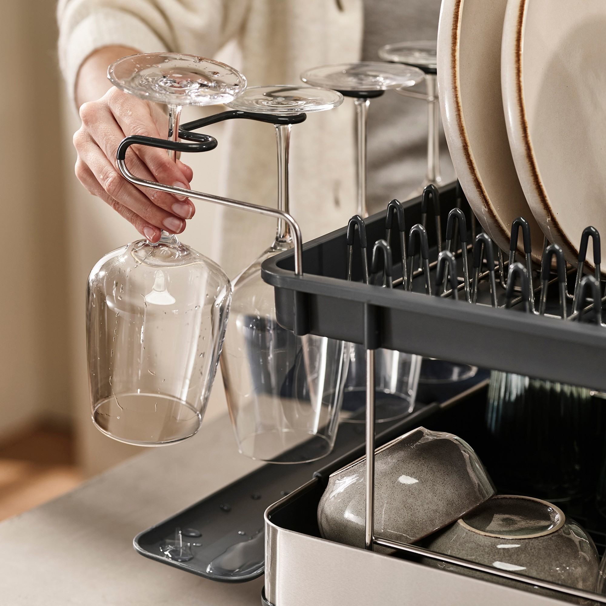 JosephJoseph Excel Steel 2-Tier Dish Rack