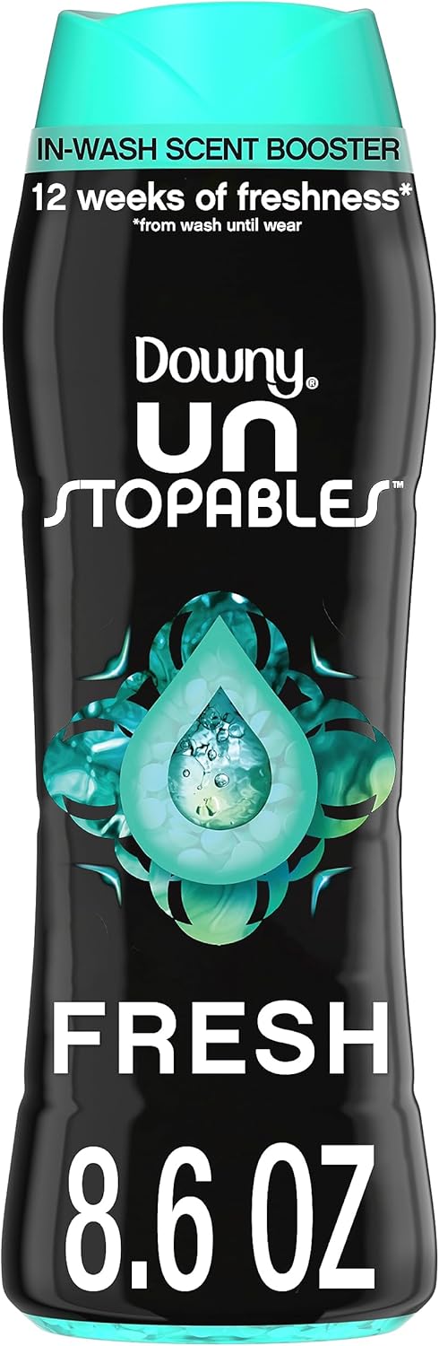 Downy Unstopables In Wash Scent Booster Beads, Fresh Scent, 24 oz, Downy Scent Booster Beads, Unstoppable Laundry Beads, Odor Protection