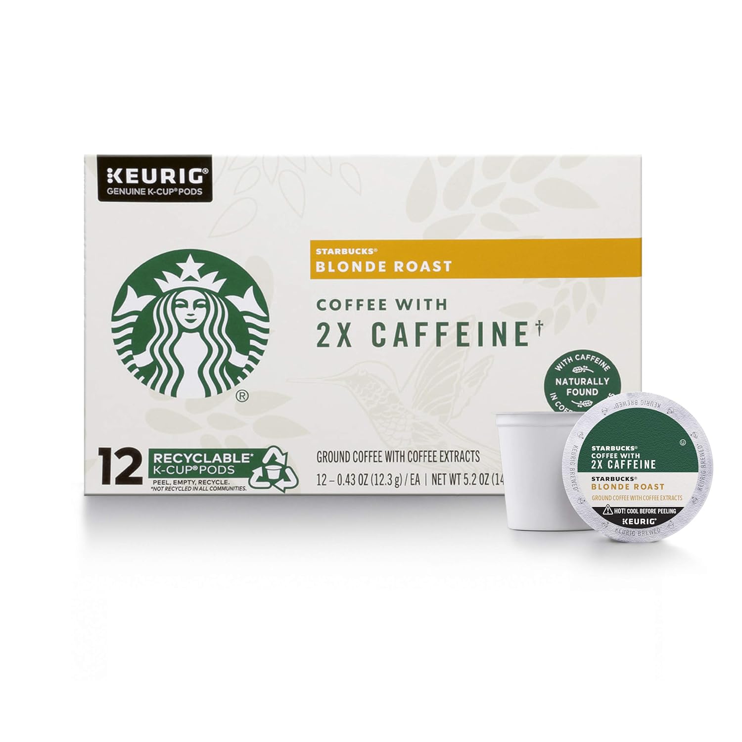 Starbucks K-Cup Coffee Pods, Medium Roast Coffee, Pike Place Roast for Keurig Brewers, 100% Arabica, 4 boxes (96 pods total)