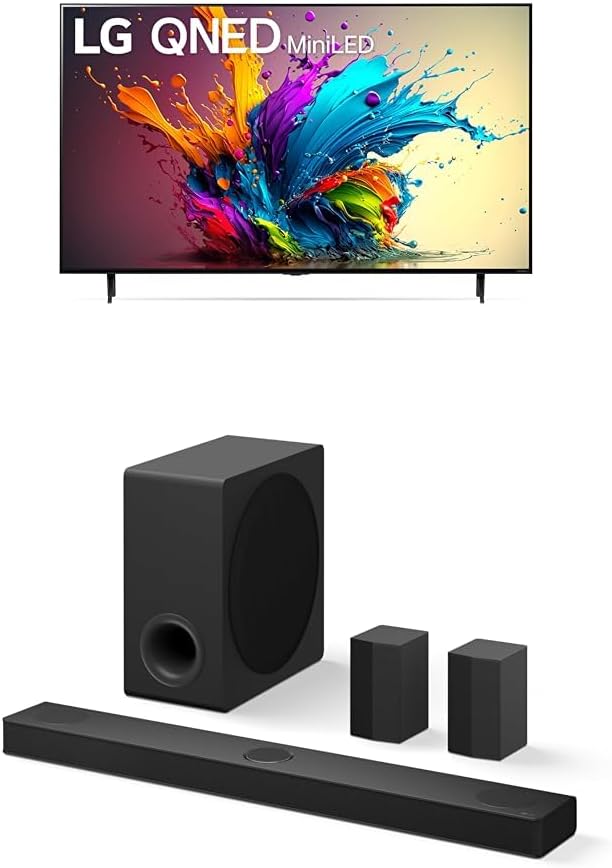 LG 86-Inch Class QNED90T Series Mini LED Smart TV 4K Processor Flat Screen with Magic Remote AI-Powered with Alexa Built-in (86QNED90TUA, 2024)