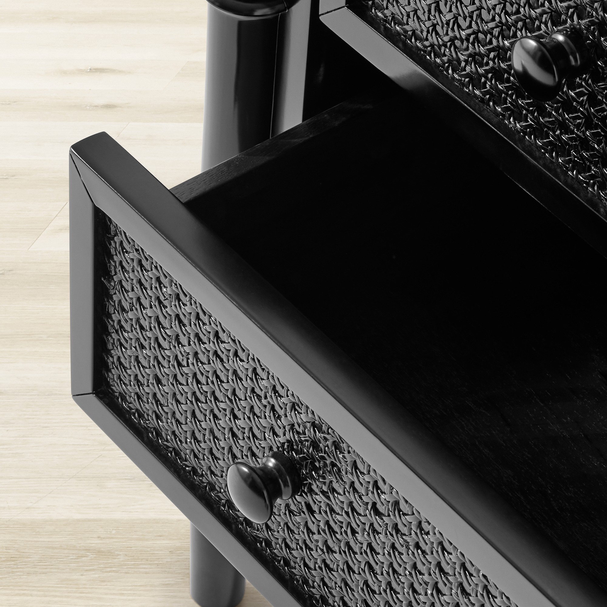 Cane 2-Drawer Nightstand (36