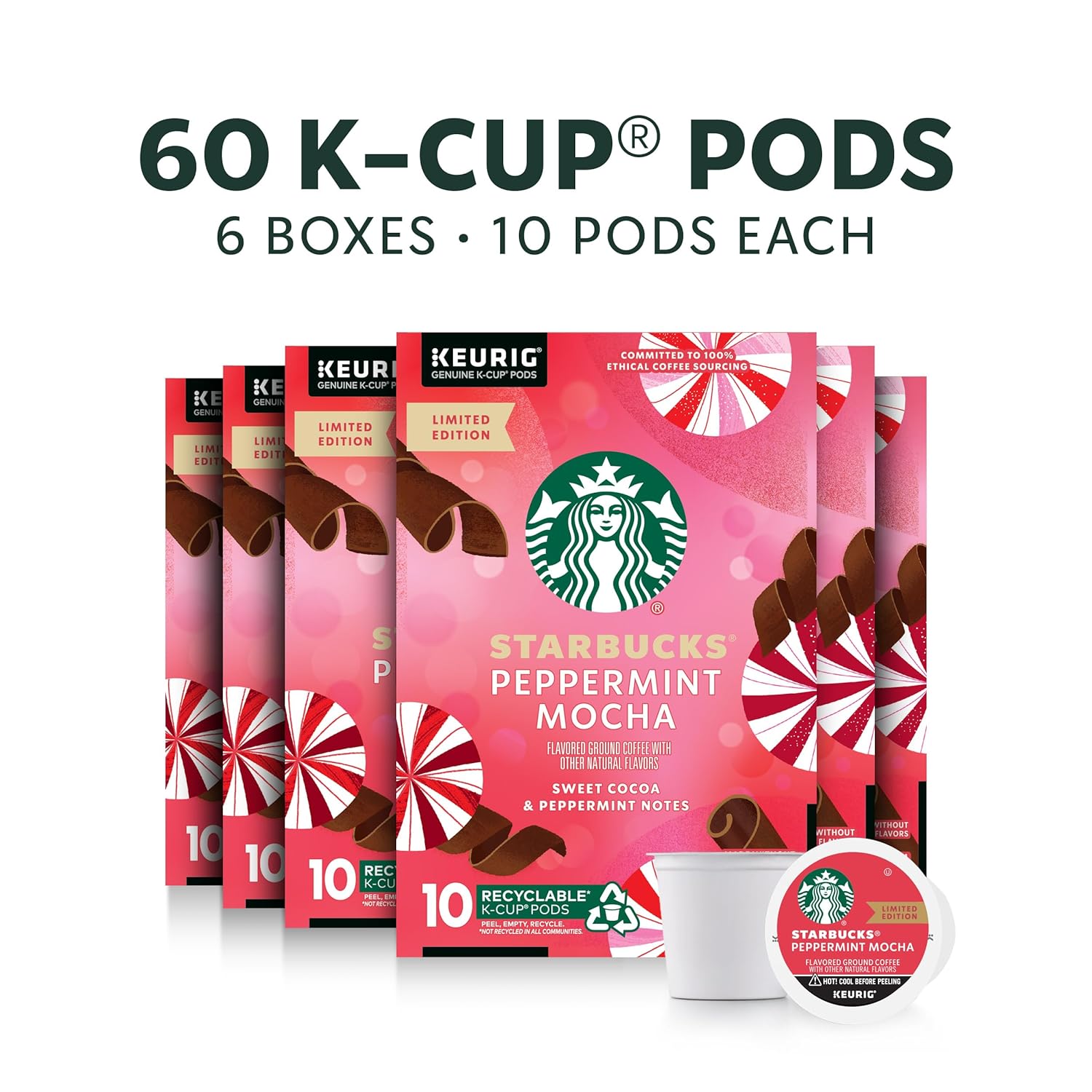 Starbucks K-Cup Coffee Pods, Medium Roast Coffee, Pike Place Roast for Keurig Brewers, 100% Arabica, 4 boxes (96 pods total)