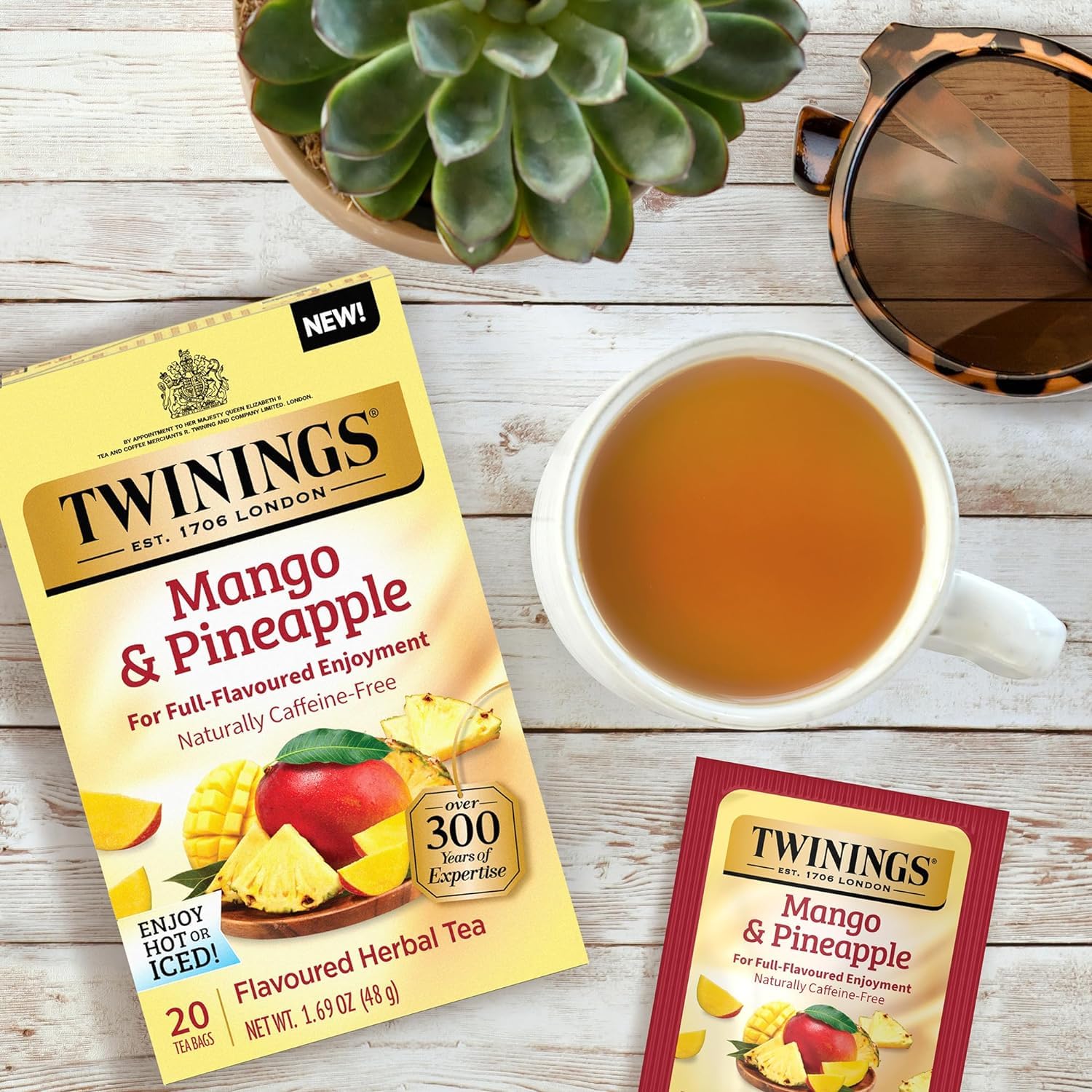 Twinings English Breakfast Black Tea Individually Wrapped Bags, 100 Count (Pack of 1), Smooth, Flavourful, and Robust, Caffeinated, Enjoy Hot or Iced | Packaging May Vary
