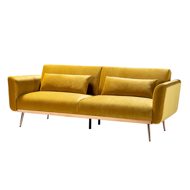 Agnes Retro Style Velvet Sleeper Sofa
