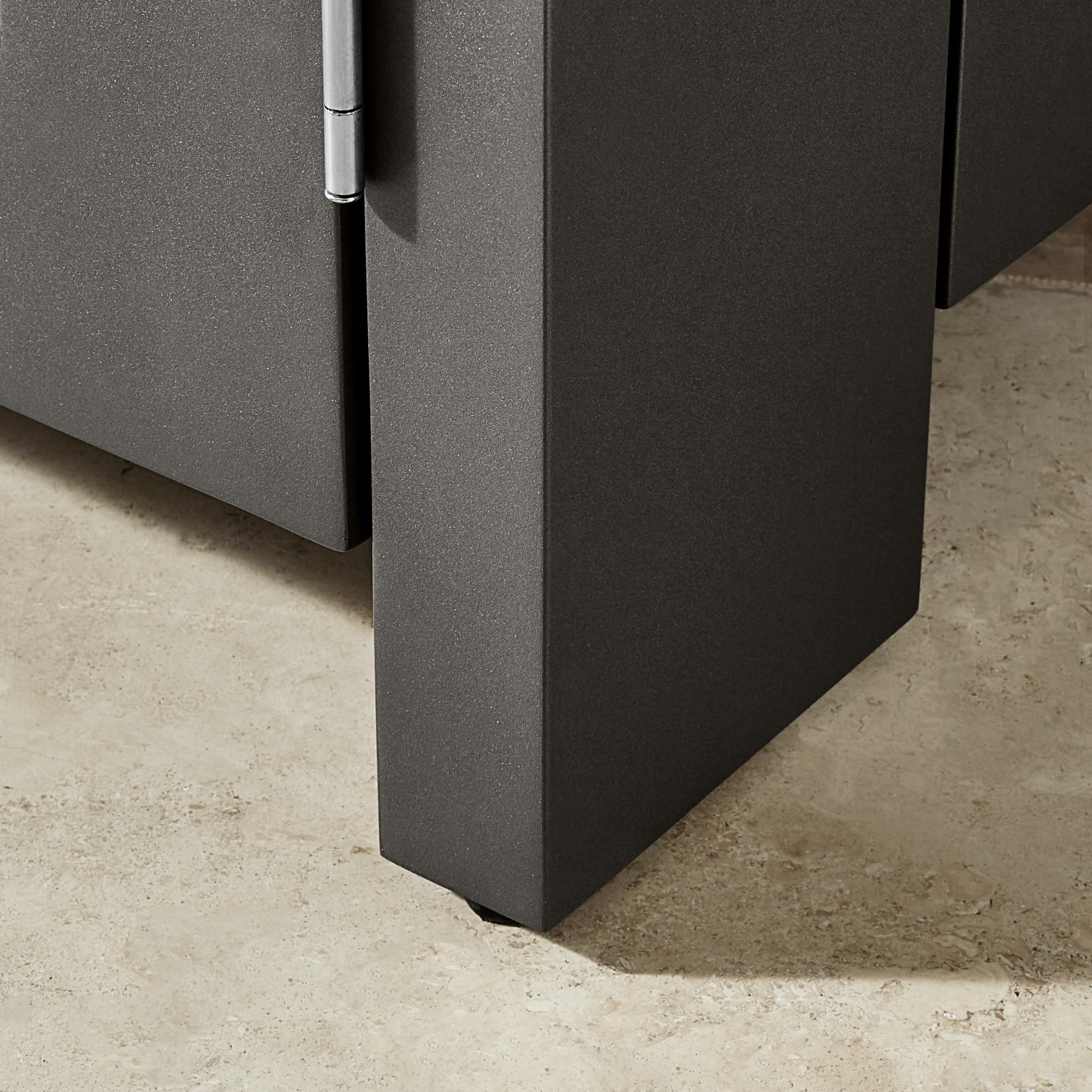 Larnaca Outdoor Slate Grey Metal 2-Door Cabinet (54.5