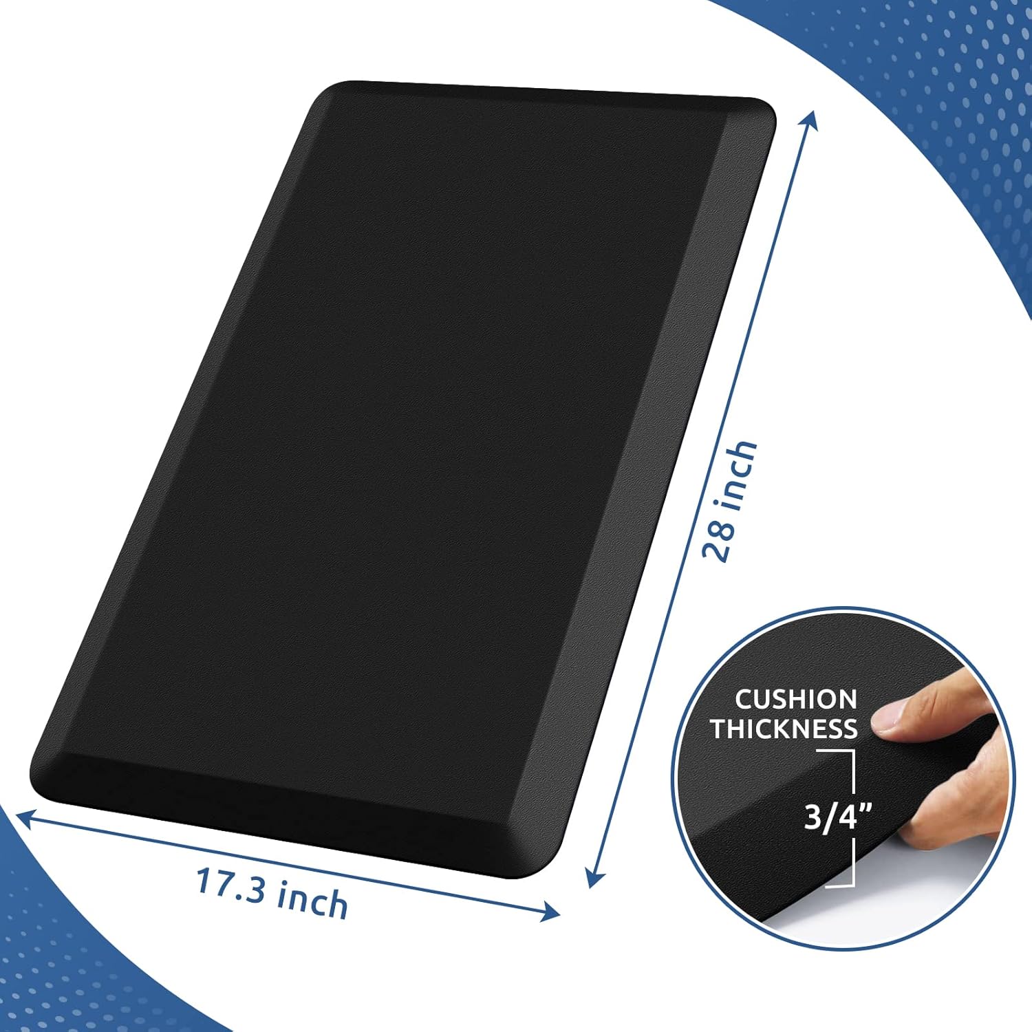 KitchenClouds Kitchen Mat Cushioned Anti Fatigue Rug 17.3