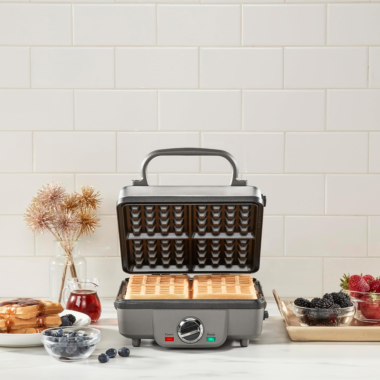 Cuisinart WAF-300P1 Belgian Waffle Maker with Pancake Plates, Brushed Stainless
