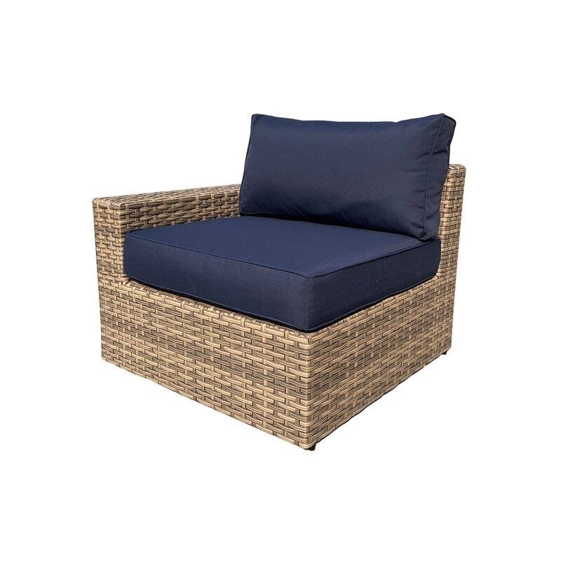 Alhambra Wicker/Rattan 4 - Person Seating Group with Cushions