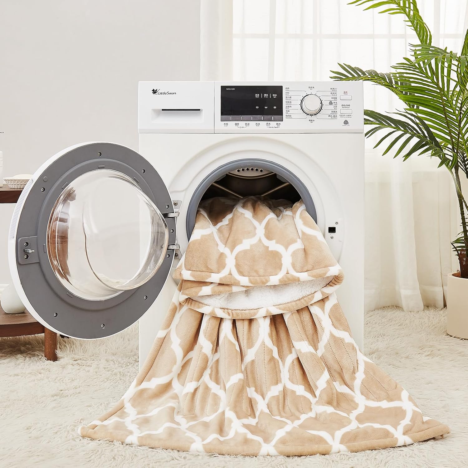 Homemate Heated Blanket Electric Throw - 50“x60“ Heating Blanket with 10 Fast Heat Levels 8 Hours Auto Off Soft Cozy Flannel Over-Heated Protection ETL Certification Keep Warming in Home